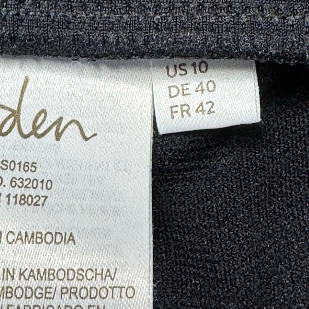 Boden High Waisted Black Bikini Swimwear Sleek Stretchy Design size 10